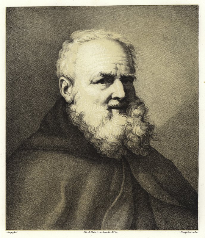 Retrato, de, um, homem barbudo de Anton Raphael Mengs