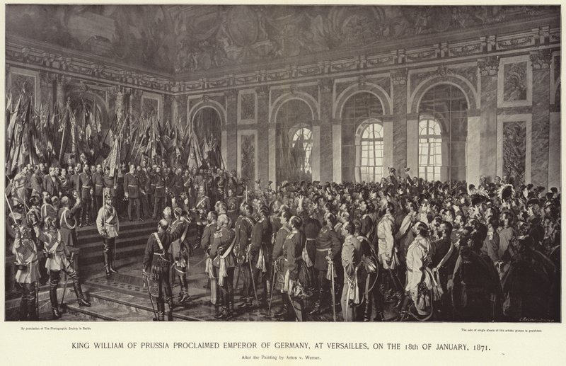 Rei Guilherme da Prússia proclamou Imperador da Alemanha de Anton Alexander von Werner