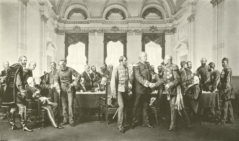 A Conferência de Berlim (gravura) de Anton Alexander von Werner