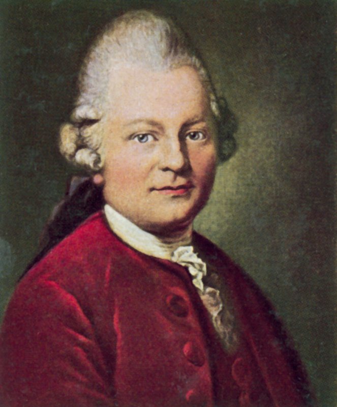 Gotthold Ephraim Lessing, dramaturgo e filósofo alemão (litografia a cores) de Anton Graff