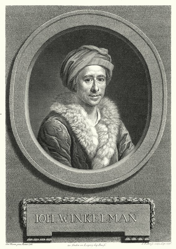 Johann Joachim Winckelmann, historiador de arte e arqueólogo alemão (gravura) de Anton von (after) Maron