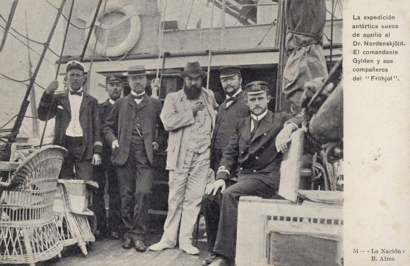 Missão sueca para resgatar os membros náufragos da Expedição Antártica Otto Nordenskjolds, c1904 de Argentinian Photographer