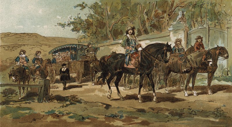 Diligência e escolta, Holanda espanhola, início do século XVII de Armand Jean Heins
