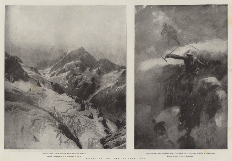 Cenas nos Alpes da Nova Zelândia de Arthur David McCormick