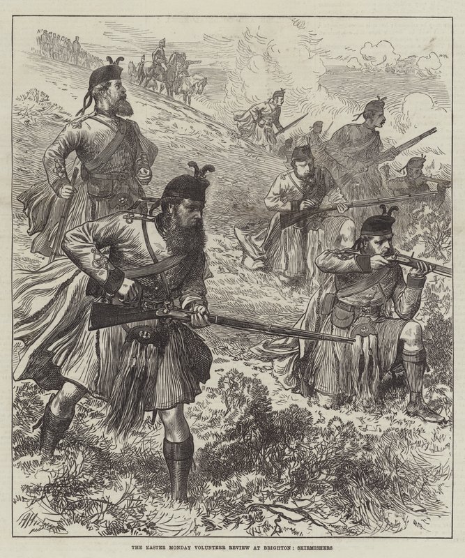 A Revisão Voluntária da Segunda-feira de Páscoa em Brighton, Skirmishers de Arthur Hopkins