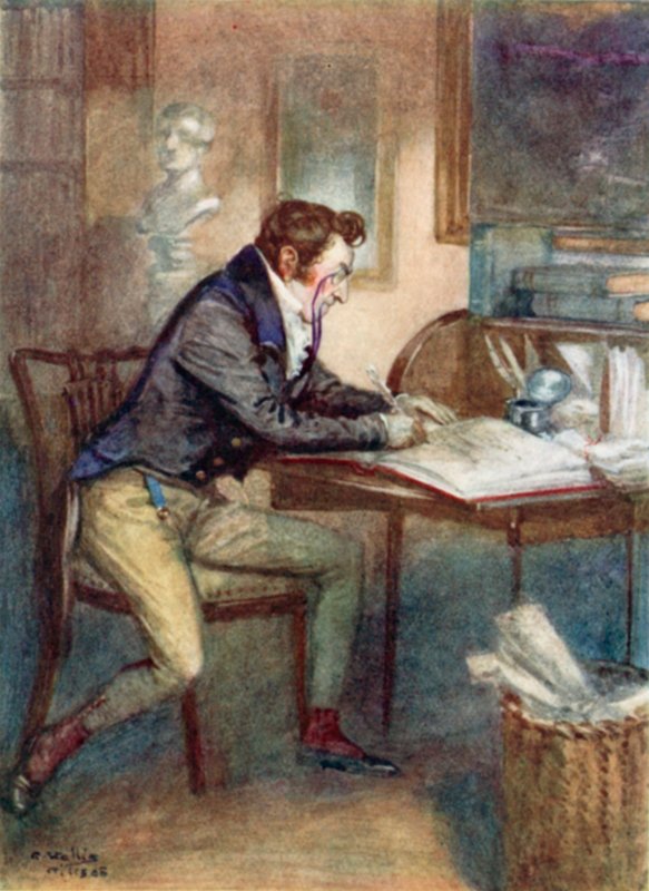 Ilustração para persuasão por Jane Austen de Arthur Wallis Mills