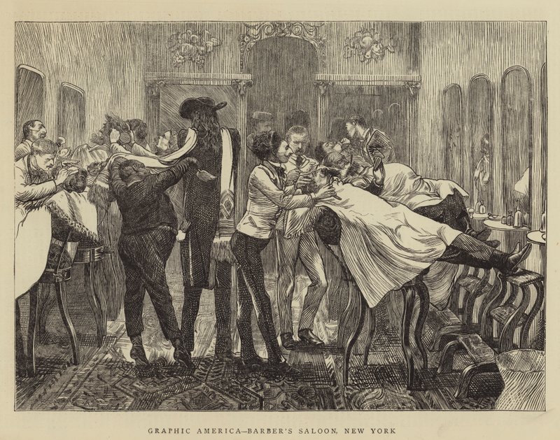 Graphic America, Barber&39;s Saloon, Nova Iorque de Arthur Boyd Houghton