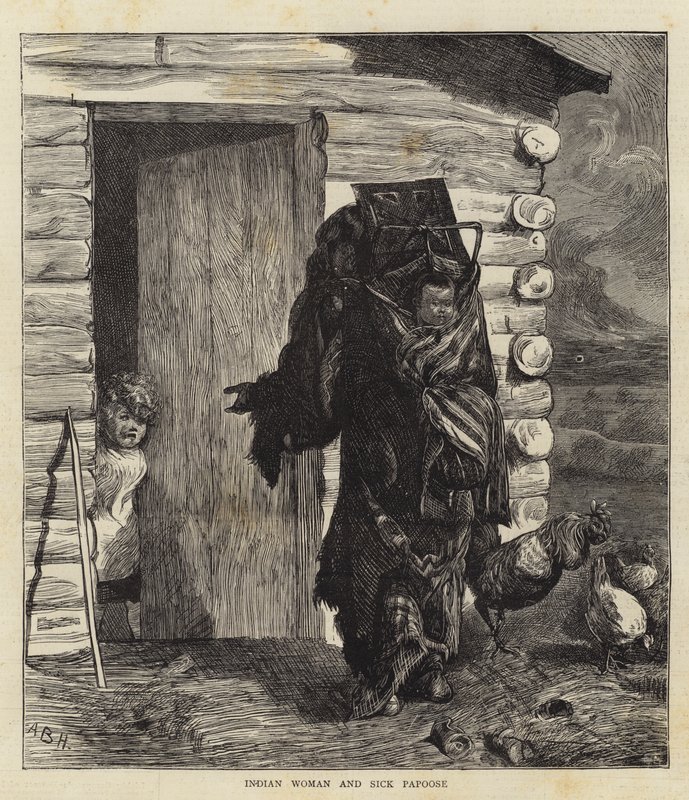 Mulher indiana e papoose doente de Arthur Boyd Houghton