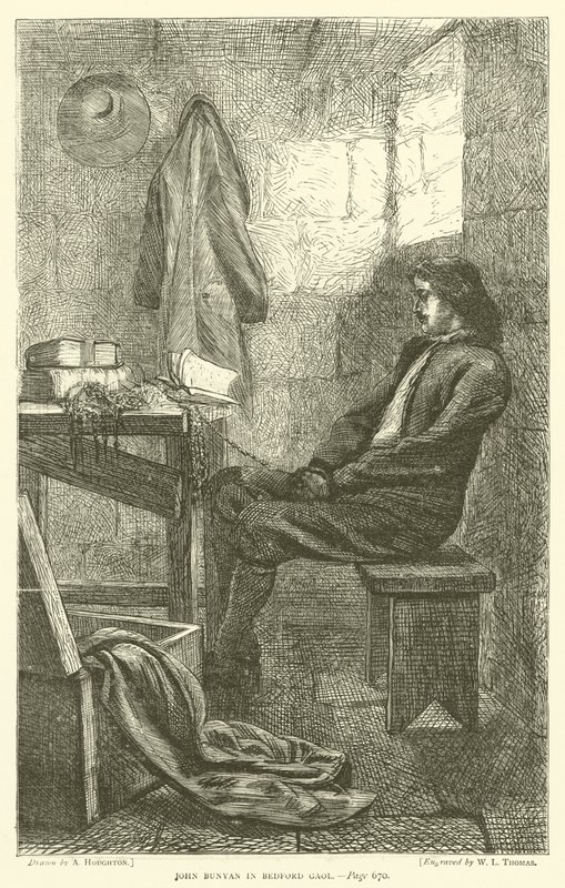 John Bunyan em Bedford Gaol de Arthur Boyd Houghton