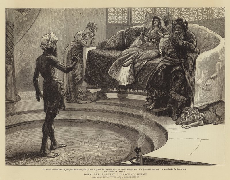 João Batista, repreendendo Herodes de Arthur Boyd Houghton