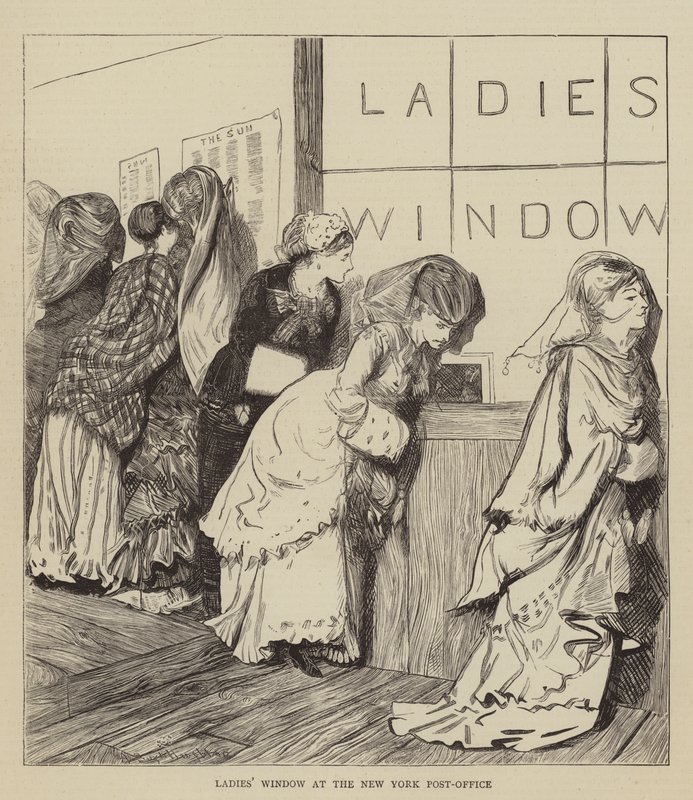 Janela das Senhoras no New York Post-Office de Arthur Boyd Houghton