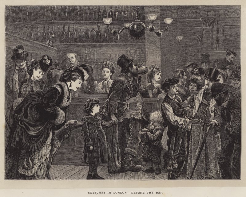Esboços em Londres, antes do Bar de Arthur Boyd Houghton