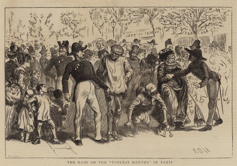 A invasão nas bocas inúteis em Paris de Arthur Boyd Houghton