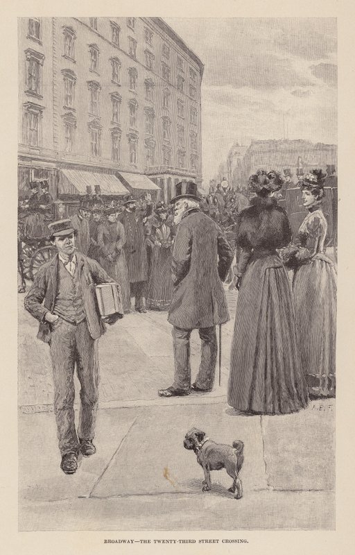 Broadway, cruzamento da Twenty-Third Street (gravura) de Arthur Burdett Frost