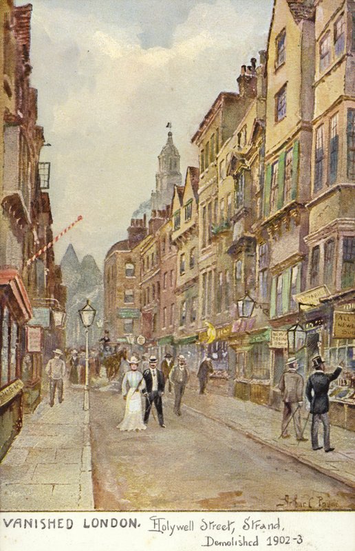 Londres Desaparecida - Hollywell Street, Strand, Demolished 1902-3 de Arthur Charles Payne