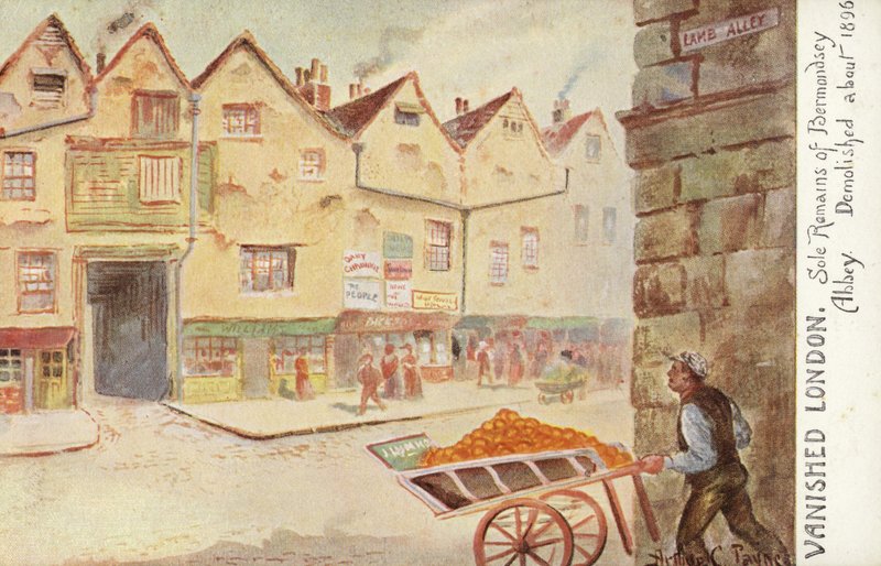 Londres desapareceu - remanescentes de Sole da Abadia de Bermondsey, demolida em 1896 de Arthur Charles Payne