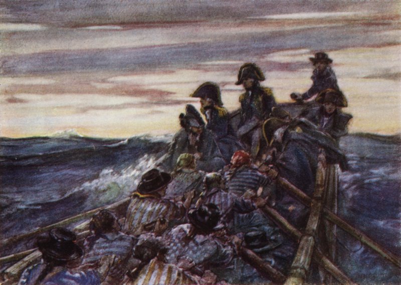 Nelson em um barco aberto no Báltico vai se juntar à frota de Arthur David McCormick