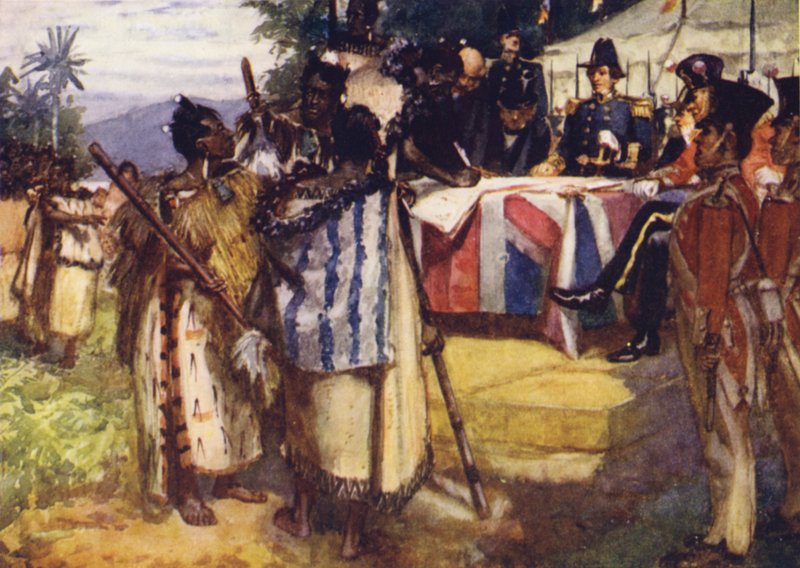 Assinatura do Tratado de Waitangi de Arthur David McCormick