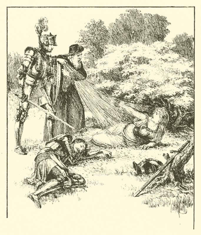 Sir Guyon, The Bower Of Bliss (gravura) de Arthur George Walker
