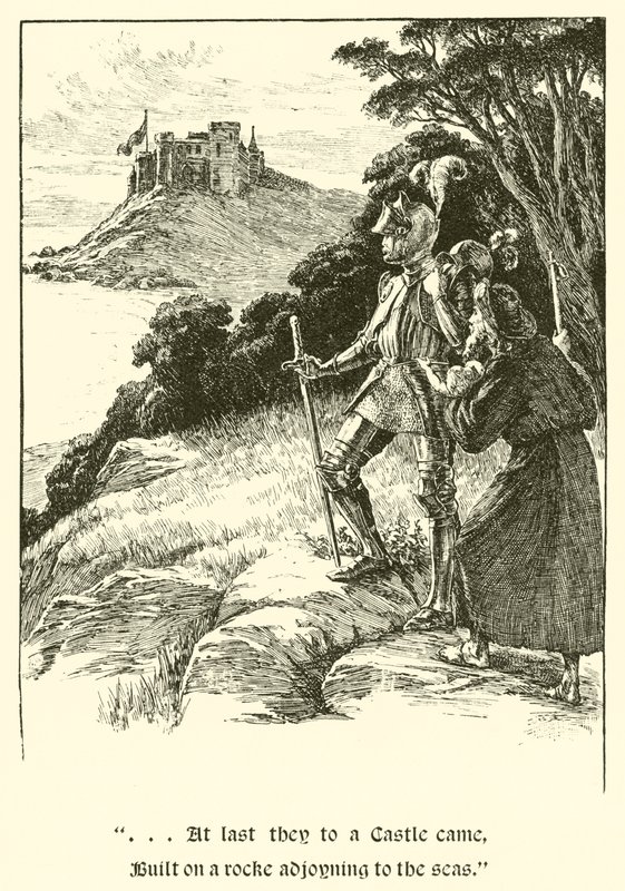 Sir Guyon, As Três Irmãs (gravura) de Arthur George Walker