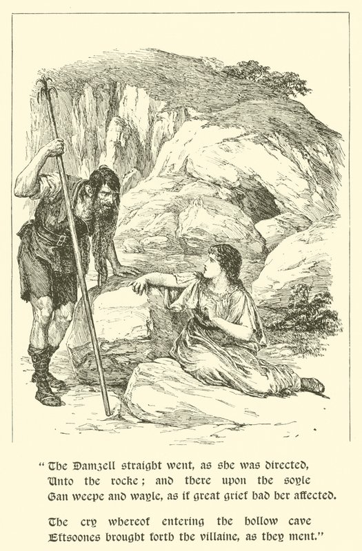 As Aventuras de Sir Artegall, no Covil do Engano (gravura) de Arthur George Walker