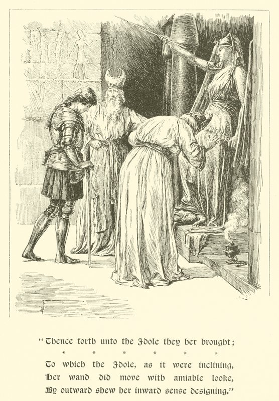 As Aventuras de Sir Artegall, Radigund e Britomart (gravura) de Arthur George Walker