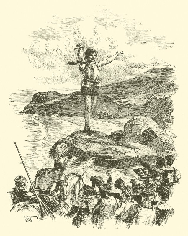 As Aventuras de Sir Artegall, O Gigante com a Balança (gravura) de Arthur George Walker