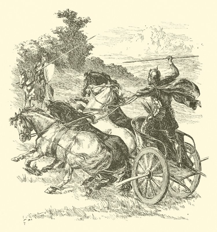 As Aventuras de Sir Artegall, Os Cavalos do Sultão (gravura) de Arthur George Walker