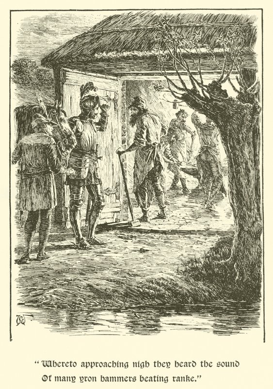 The Legend Of Britomart, The House Of Care (gravura) de Arthur George Walker