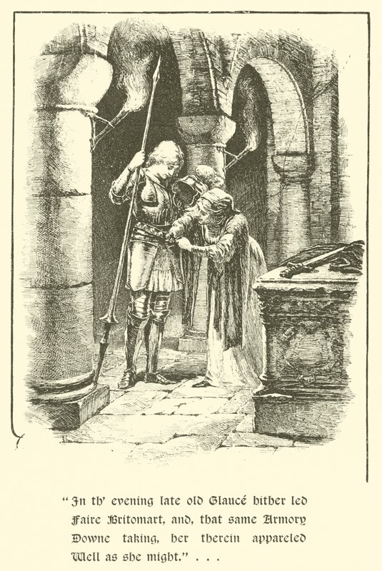 The Legend of Britomart, How Britomart Set Forth On Her Quest (gravura) de Arthur George Walker