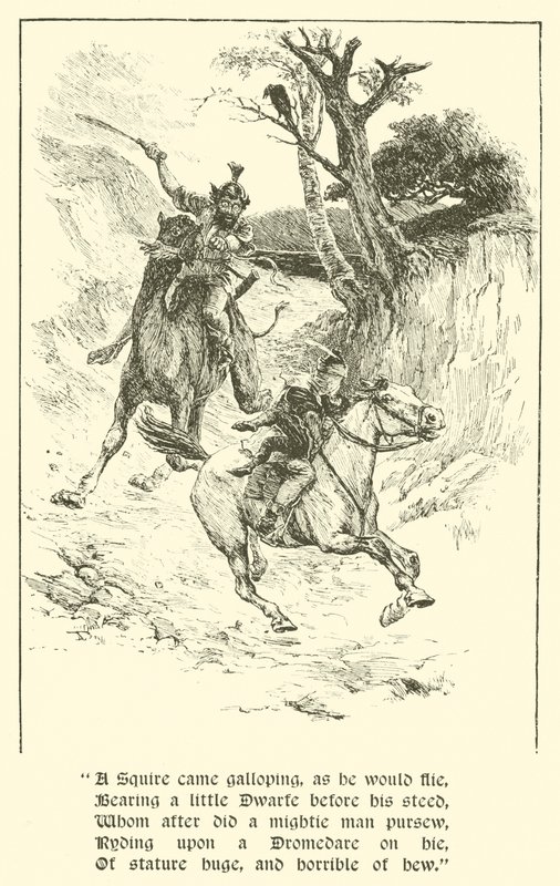 The Squire Of Low Degree, The Giant With Flaming Eyes (gravura) de Arthur George Walker