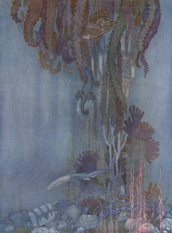 Pensei na dor que era afogar-me (cor litho) de Arthur George Watts