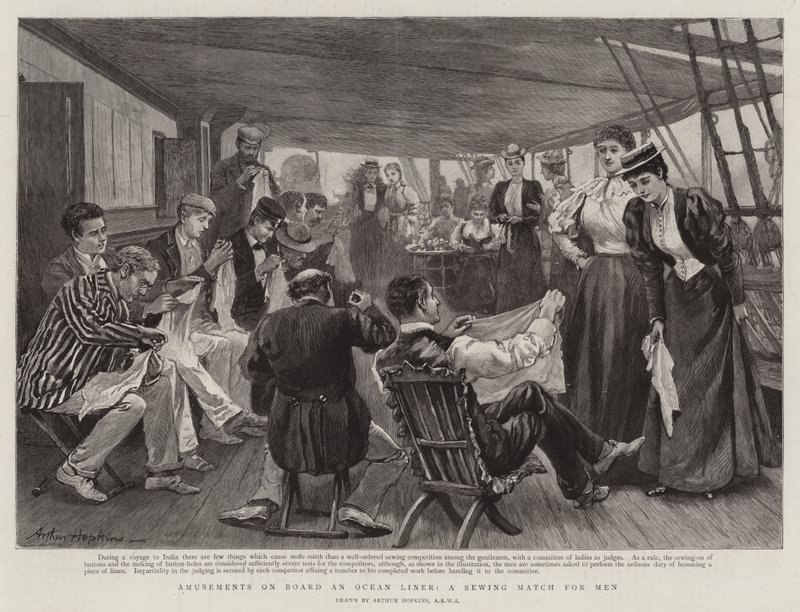 Divertimentos a bordo de um Ocean Liner, um jogo de costura para homens de Arthur Hopkins