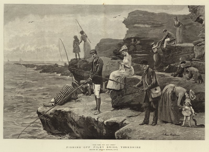 Pesca, desligado, Filey, Brigg, yorkshire de Arthur Hopkins