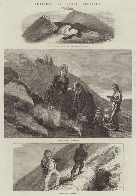 Esboços do Monte Vesúvio de Arthur Hopkins