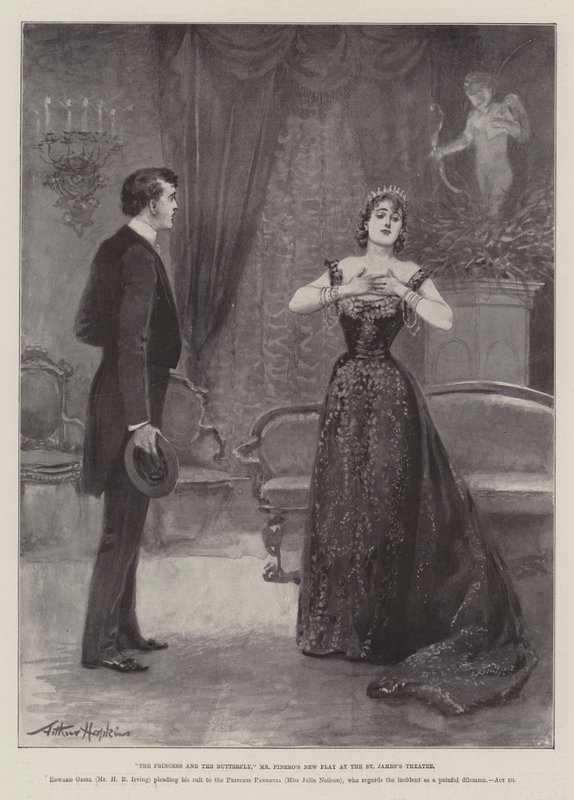 A Princesa e a Borboleta, Nova peça do Sr. Pinero no St James&39;s Theatre de Arthur Hopkins