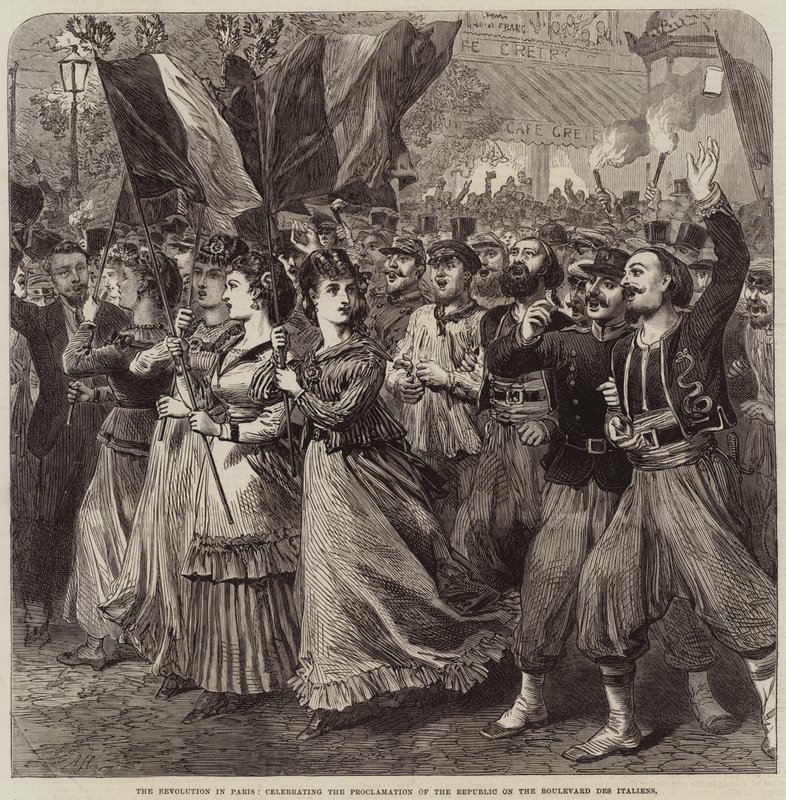 A Revolução em Paris, celebrando a Proclamação da República no Boulevard des Italiens de Arthur Hopkins
