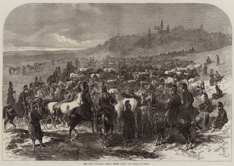 A guerra, capturou cavalos franceses após a batalha de Sedan de Arthur Hopkins
