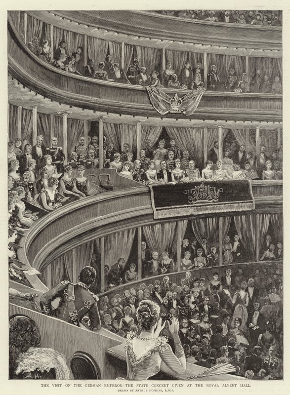 A visita do imperador alemão, o Concerto do Estado no Royal Albert Hall de Arthur Hopkins