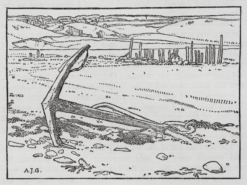 Hans Christian Andersen: A Pequena Sereia (litho) de Arthur Joseph Gaskin