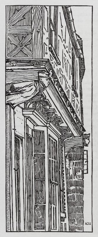 Hans Christian Andersen: A Casa Antiga (litho) de Arthur Joseph Gaskin