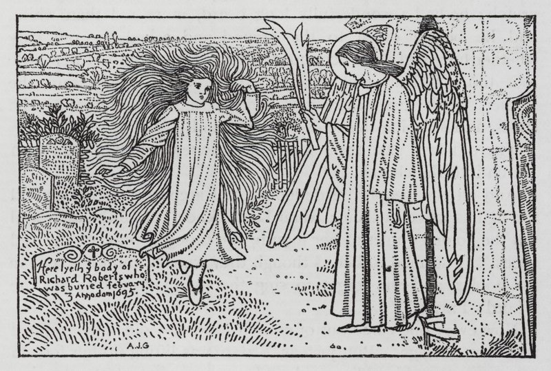 Hans Christian Andersen: Os Sapatos Vermelhos (litho) de Arthur Joseph Gaskin