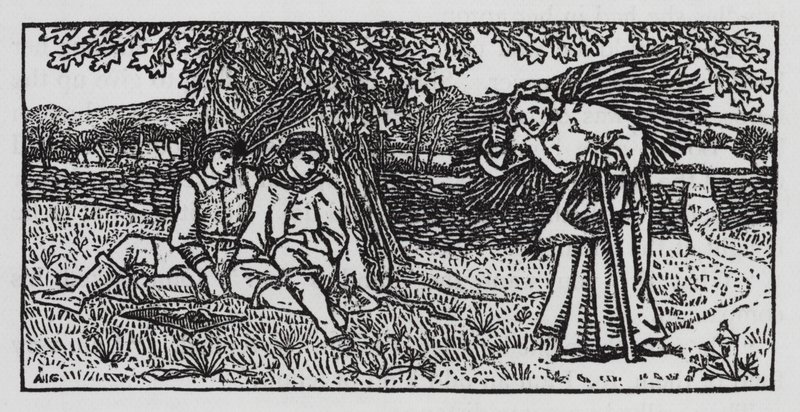 Hans Christian Andersen: O Companheiro de Viagem (litho) de Arthur Joseph Gaskin