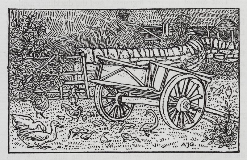 Hans Christian Andersen: O Patinho Feio (litho) de Arthur Joseph Gaskin