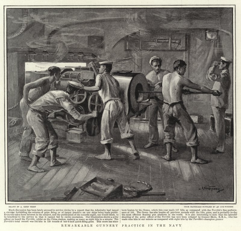 Prática Notável de Artilharia na Marinha de Arthur Kemp Tebby