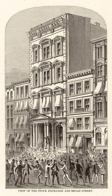 Vista da Bolsa de Valores e Broad Street de Arthur Lumley