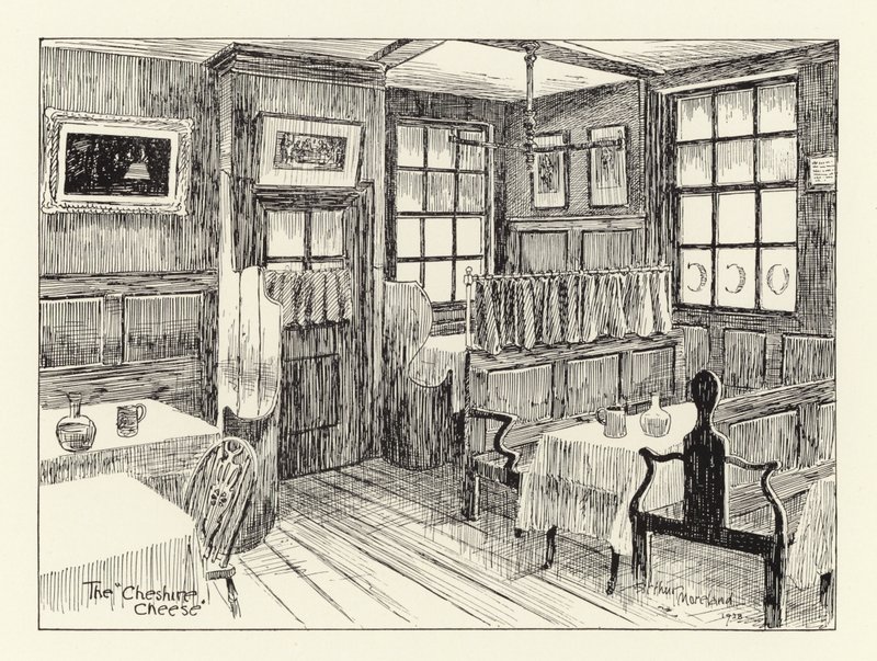 Ye Olde Cheshire Cheese (litografia) de Arthur Moreland