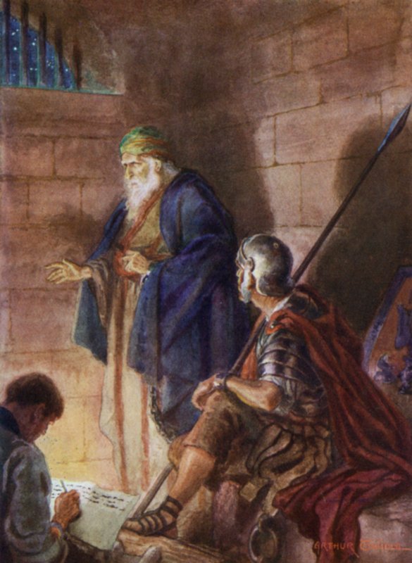 Paulo na prisão (cor litho) de Arthur Twidle