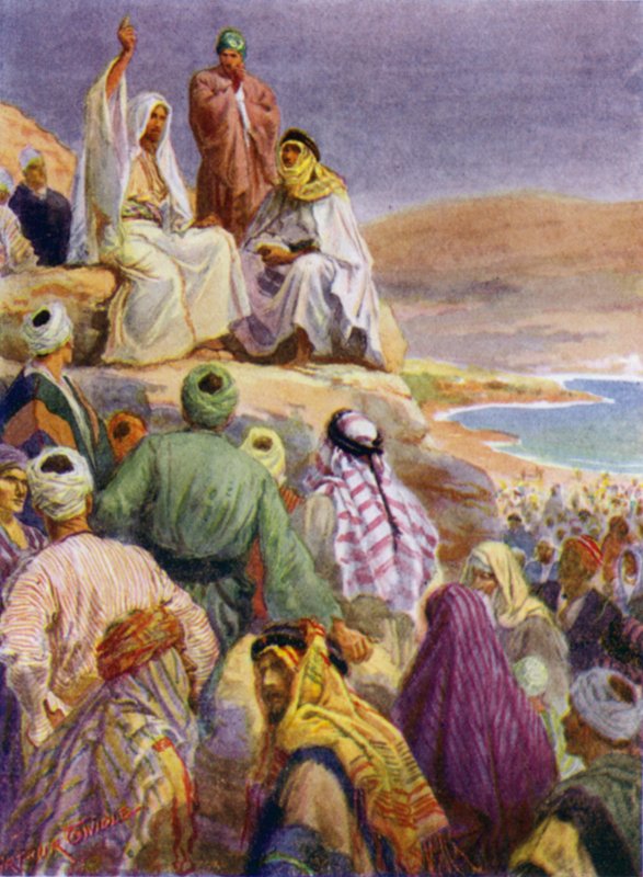 O sermão no monte (cor litho) de Arthur Twidle