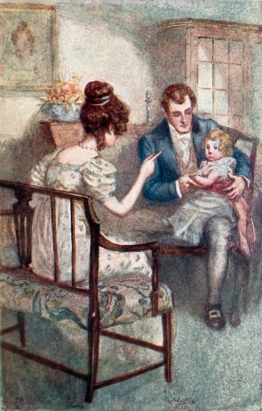 Ilustração para Emma por Jane Austen de Arthur Wallis Mills